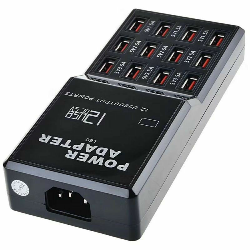 Adaptor charger 12 port usb ios android universal 5Volt 12A