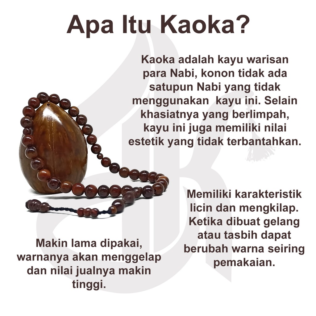 Tasbeh Kaokah Kauka Kaukah Kaoka Koka Bulat 33 BENUKOKKA Original Tasbih Kokka GARANSI SELAMANYA