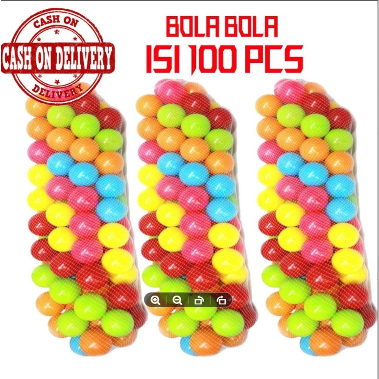 SNI ~ MANDI BOLA WARNA WARNI SNI / MANDI BOLA PLASTIK 100 PCS warna warni 100 PCS BOLA