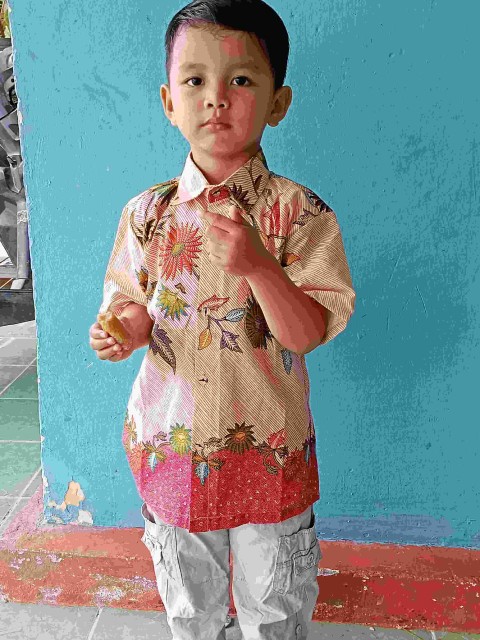 Batik Couple Keluarga Sania Ruffle Ori Ndoro Jowi Dnt Motif