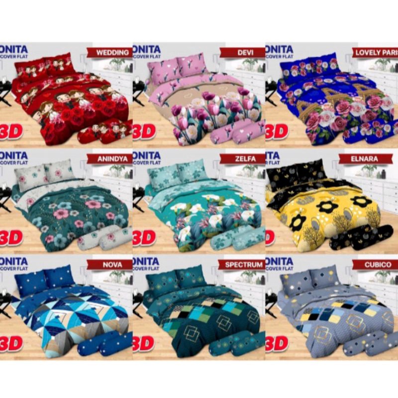 bedcover bonita / bedcover 180X200 / bedcover untuk 2 orang tidur / bedcover murah / bedcover bagus / bed cover B2 / bed cover