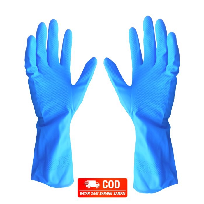 Sarung Tangan Karet. Glove Latex. sarung tangan latex - BIRU M K1
