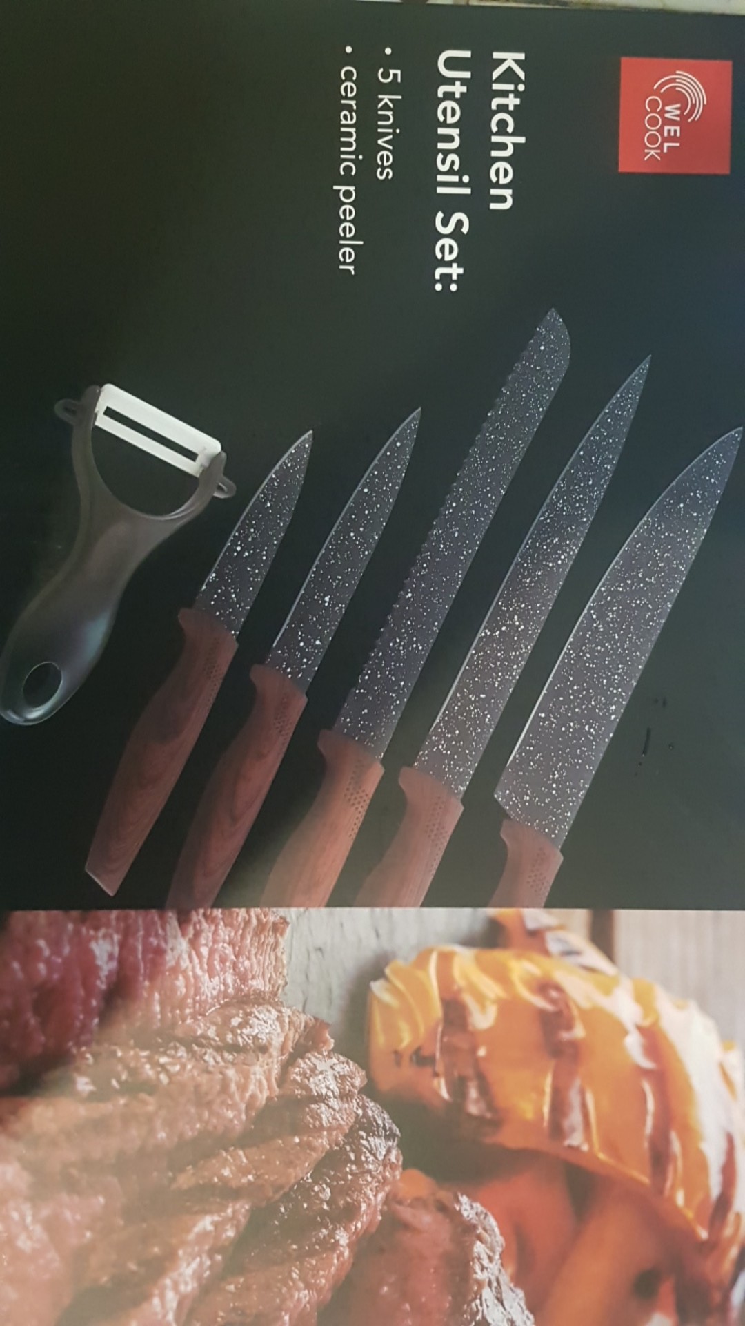 Welcook Marbel Knives Pisau Dapur Set 6 Pcs