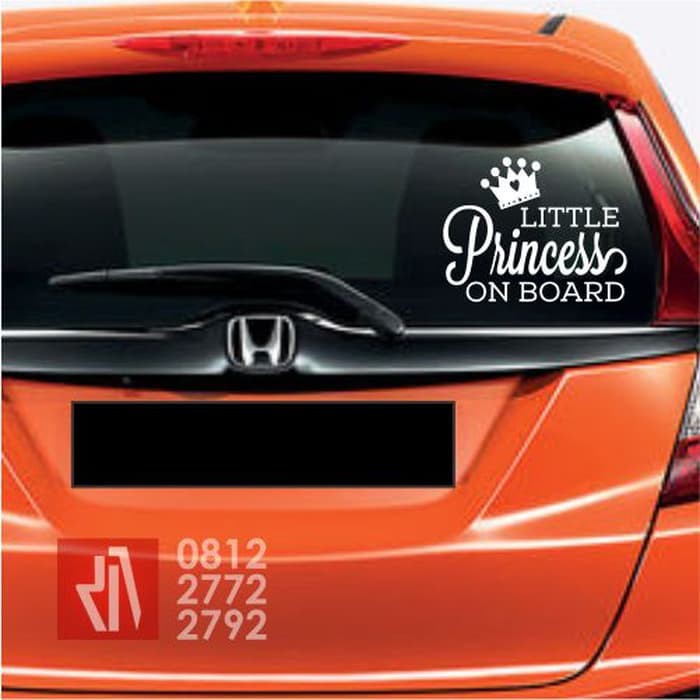 

sticker mobil cutting little princess on board, stiker lucu -01 TERLARIS