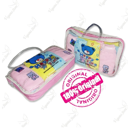 12Pcs Paket Kado Celana Bayi Pop Tas Murah - Happy Time - Celana Kaca Mata Polos-Vegasus Store (COD)