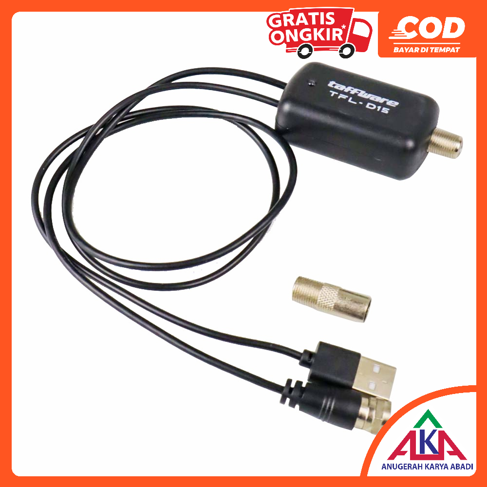 Taffware Penguat Sinyal Antena TV Amplifier Signal Booster HD DVB-T2 for Digital TV Antenna - TFL-D15-1