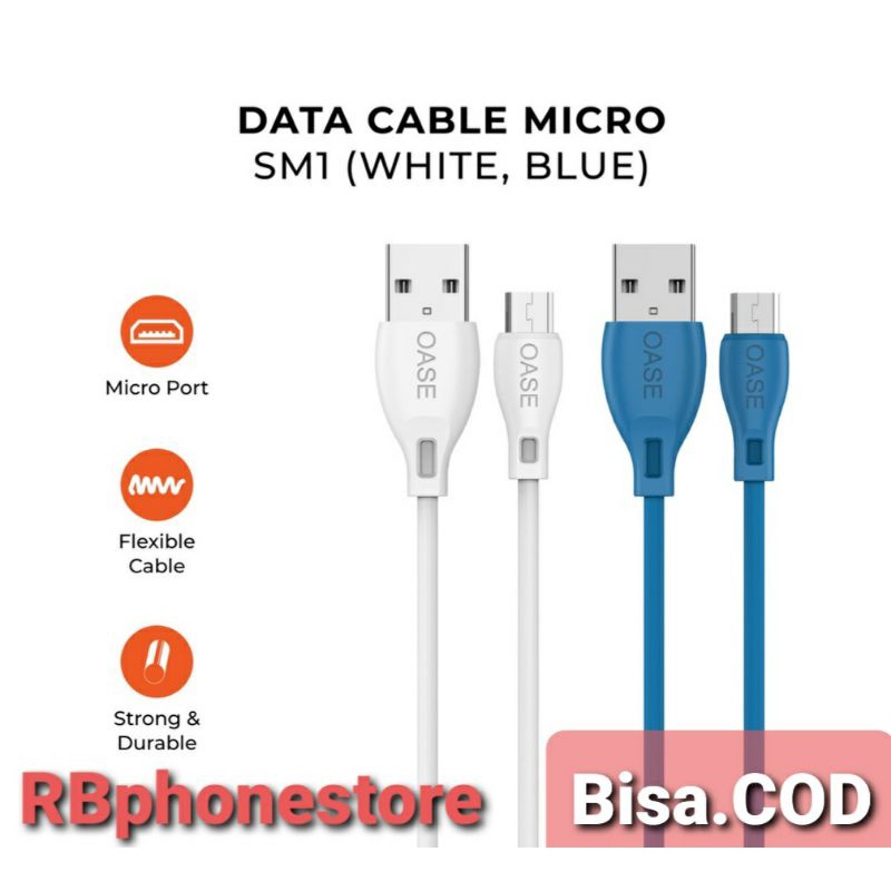 OASE kabel data android micro port dan type C panjang 1meter SM1/2(Bisa.COD)