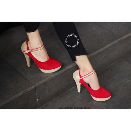 SEPATU  WANITA HEELS GLAMOUR MERAH / SEPATU PESTA WANITA