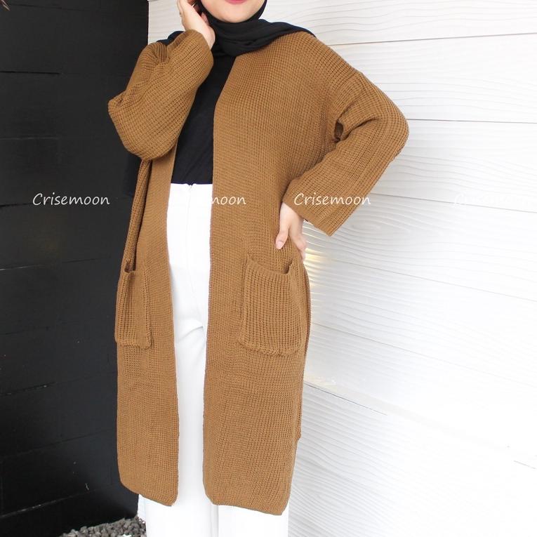 ➧ Long cardigan rajut oversize / cardigan Rajut panjang / Cardigan Rajut Longcardy Oversize Tebal ➴