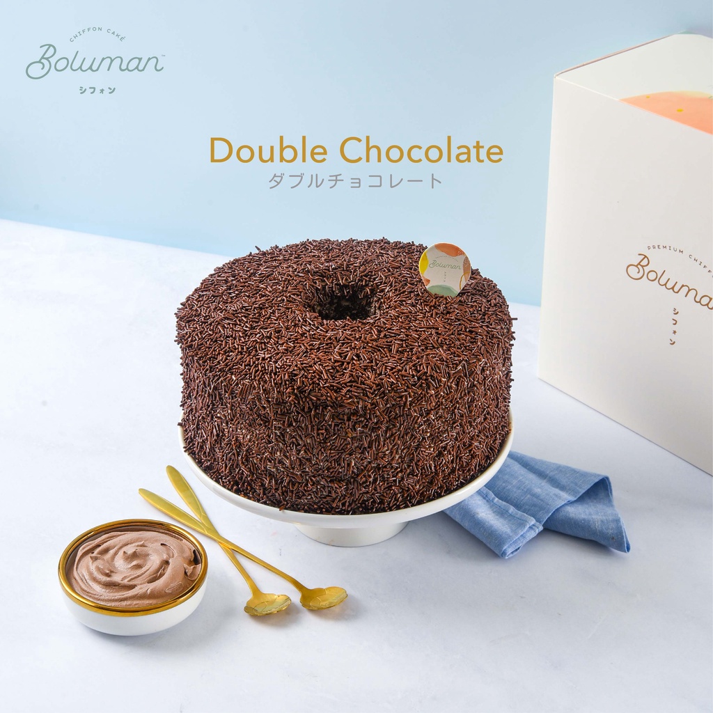 

Boluman | Double Chocolate Whole Chiffon | Cake | Gift | Kue Bolu Chiffon