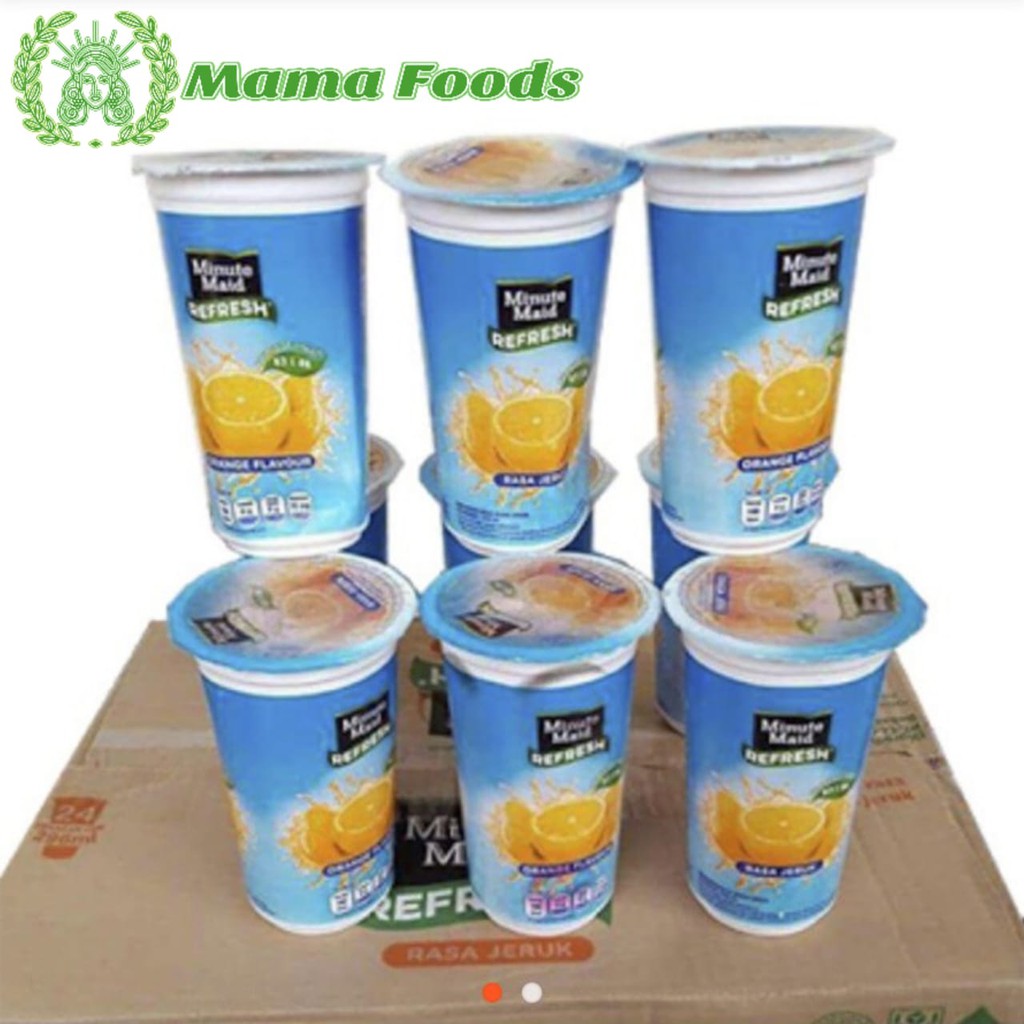 Jual Minuman Pulpy Orange Gelas 296ml Minute Maid Rasa Jeruk Bulir Asli Indonesiashopee Indonesia 8288