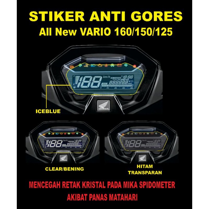 stiker spidometer/Anti gores All New Vario 160/150/125