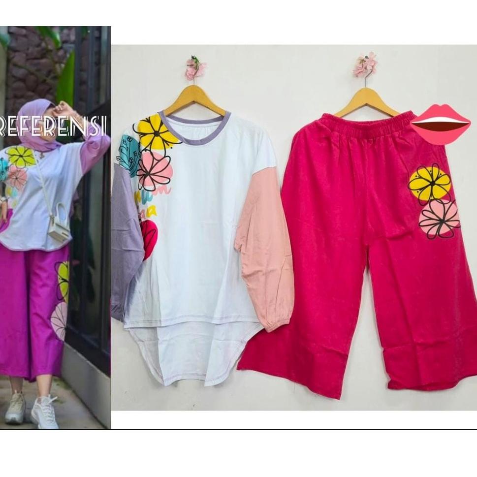 Set kulot/ setelan gowes wanita/ set kulot jumbo / setelan kulot kekinian ‣ WGD.352452