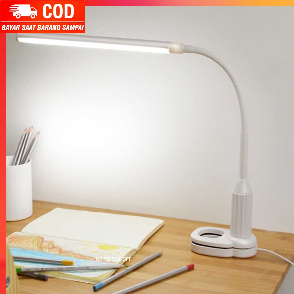 (100% BARANG ORI) Lampu Meja LED Eye Protection Desk Lamp Clip 24 LED 5W - L1515W