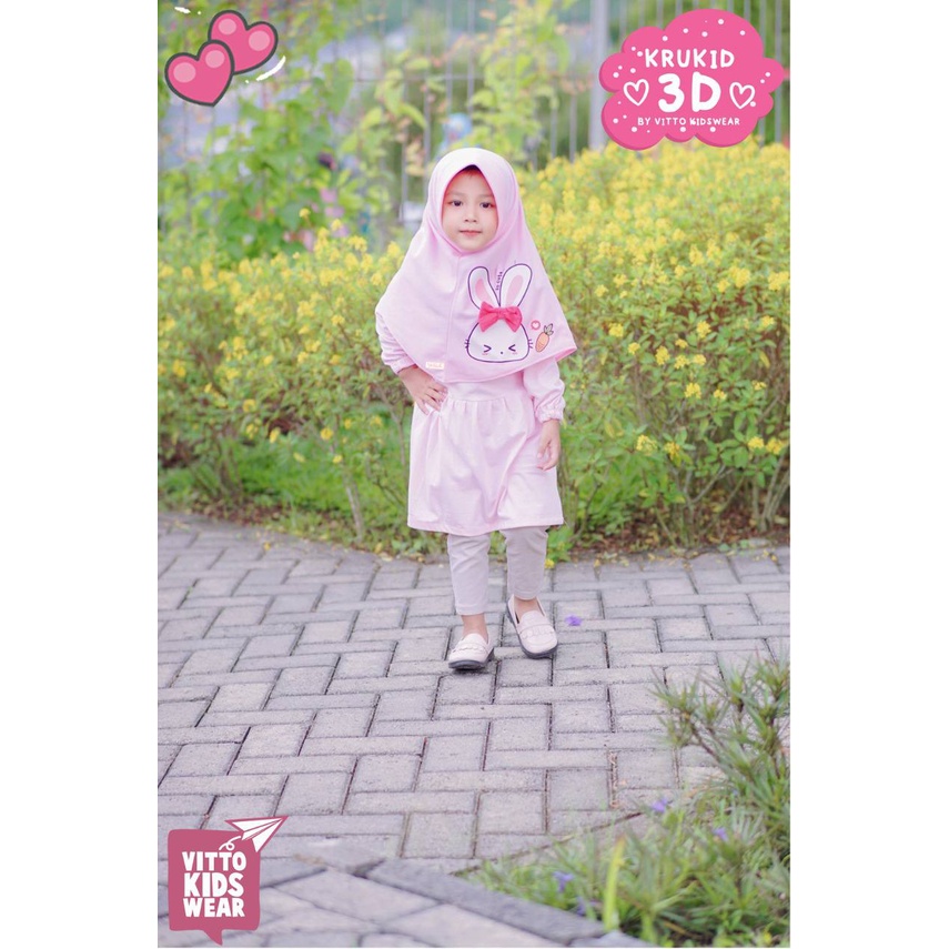 Jilbab Instan Anak Krukids 3D by Vitto