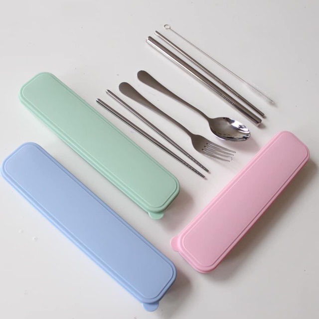 CUTLERY &amp; STRAW SET (7in1) BESTSELLER