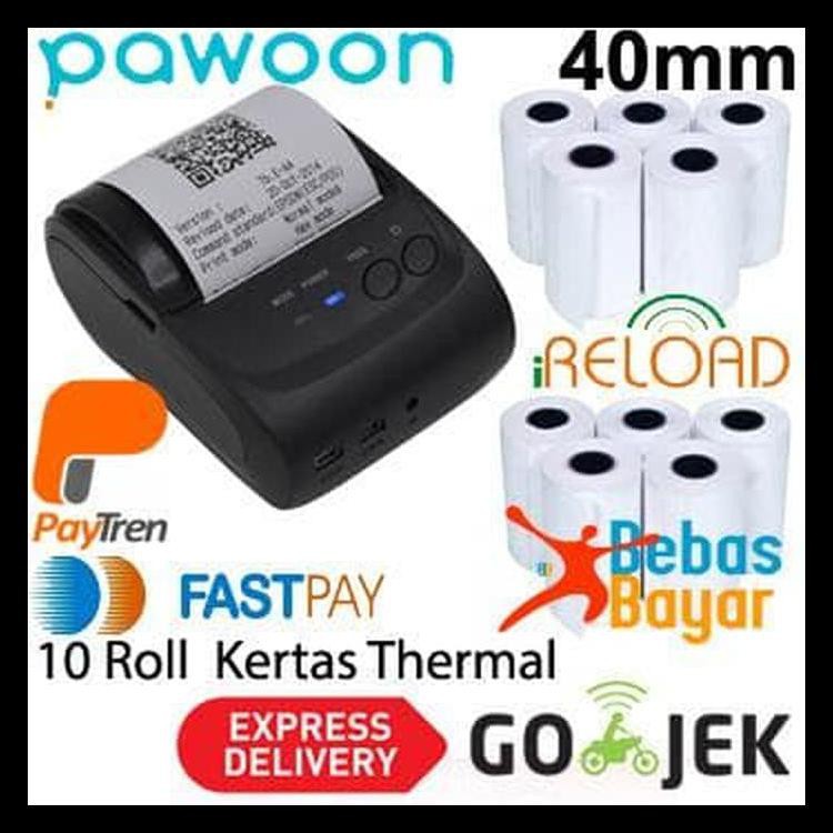 

Zjiang Bluetooth Printer Zj-5802 + Kertas Thermal 10 Roll Terjamin