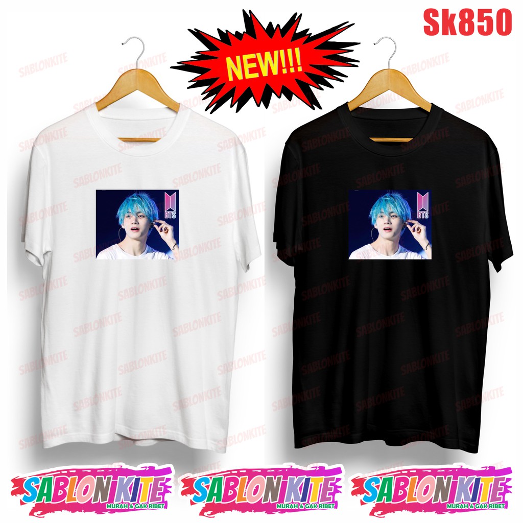 MURAH!!! KAOS KPOP V TAEHYUNG SK850 UNISEX COMBED 30S