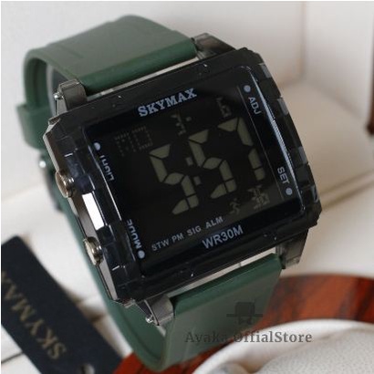 Jam tangan original skymax 2119G kotak Digital UNISEX tahan air Bisa Berenang BERGARNSI