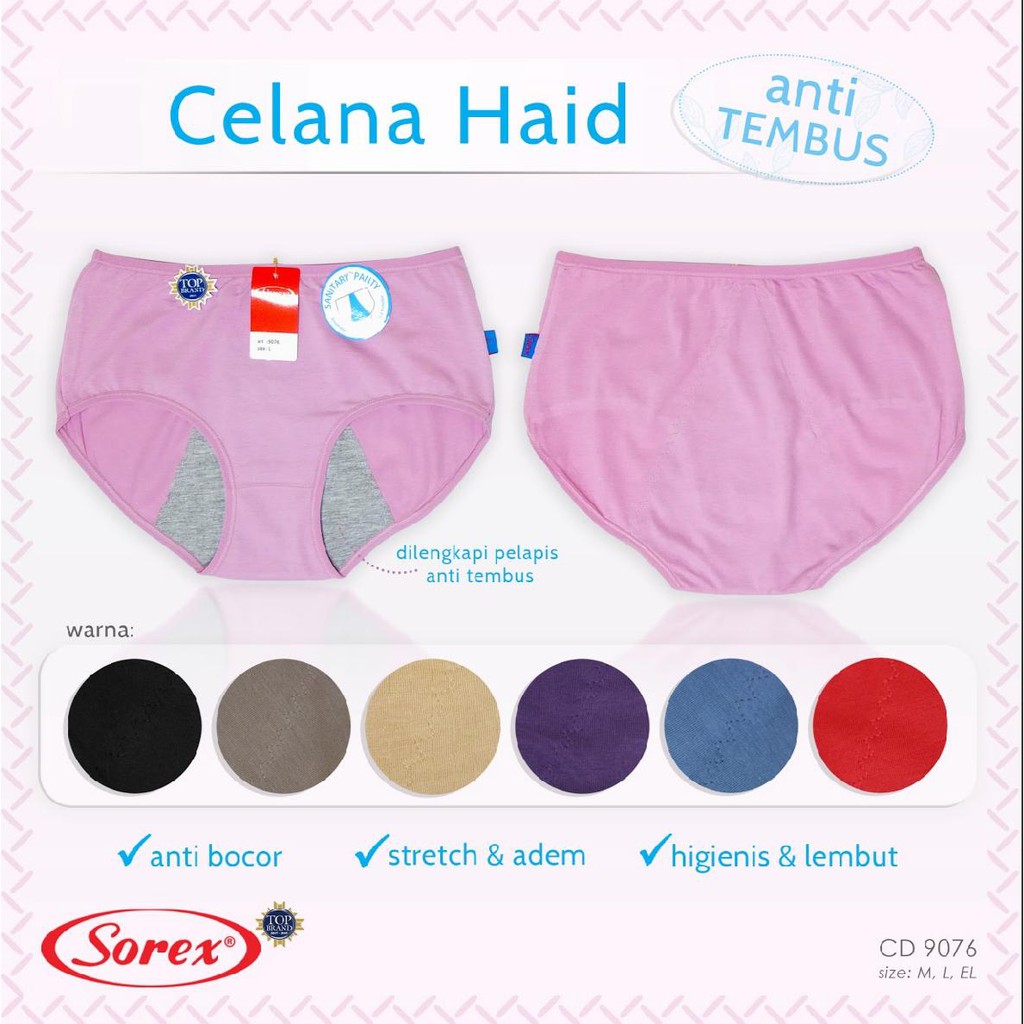 CELANA DALAM ANTI BOCOR MENSTRUASI HAID 9076 M , L , EL / XL