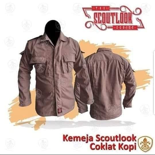 Bscout Scoutlook Kemeja PDL Coklat Kopi Pramuka