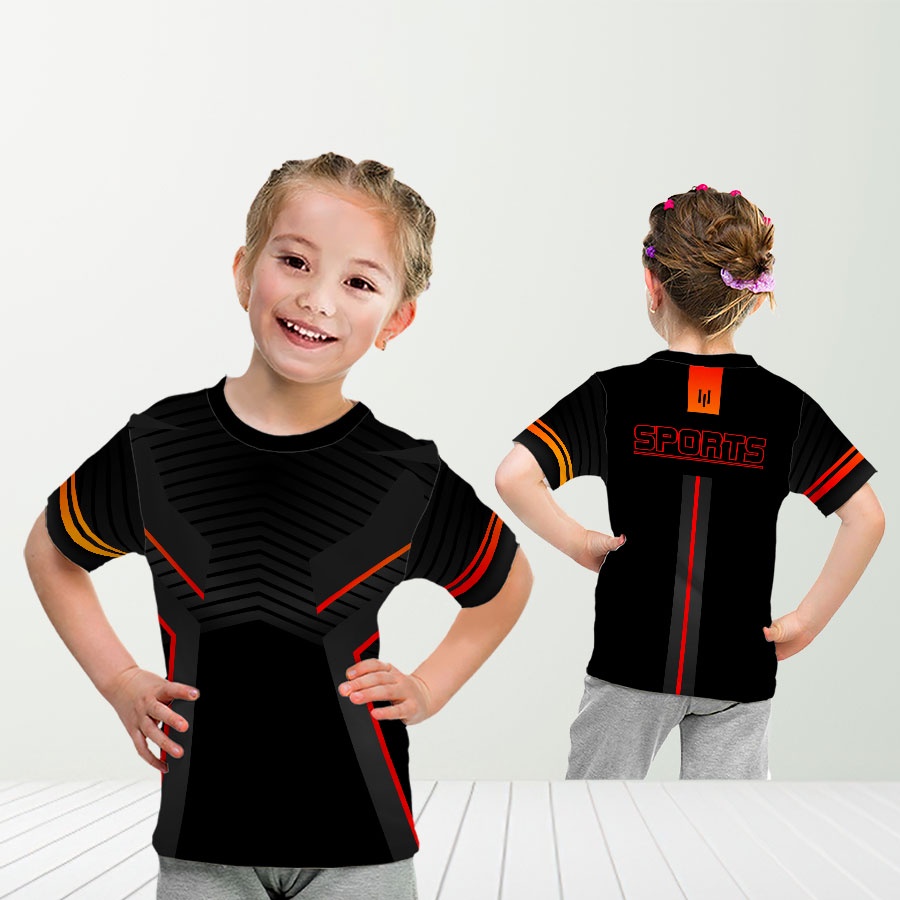 Jersey Olahraga Badminton Panahan Futsal Gaming Anak Custom Full Printing
