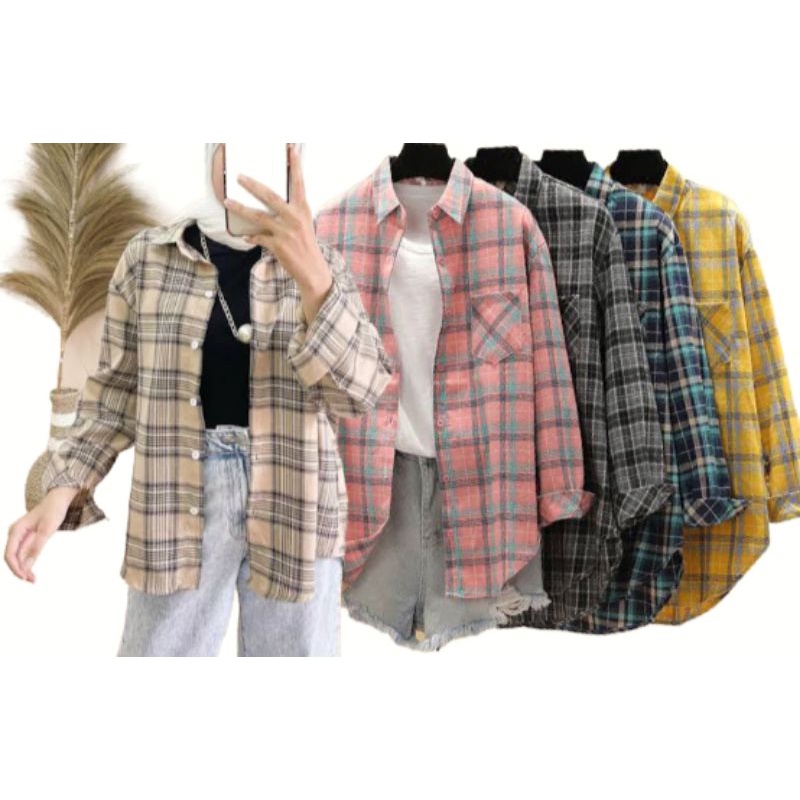 kemeja wanita / KEMEJA FLANEL WANITA, KEMEJA FLANEL LENGAN PANJANG, KEMEJA FLANEL PRIA, KEMEJA FLANE