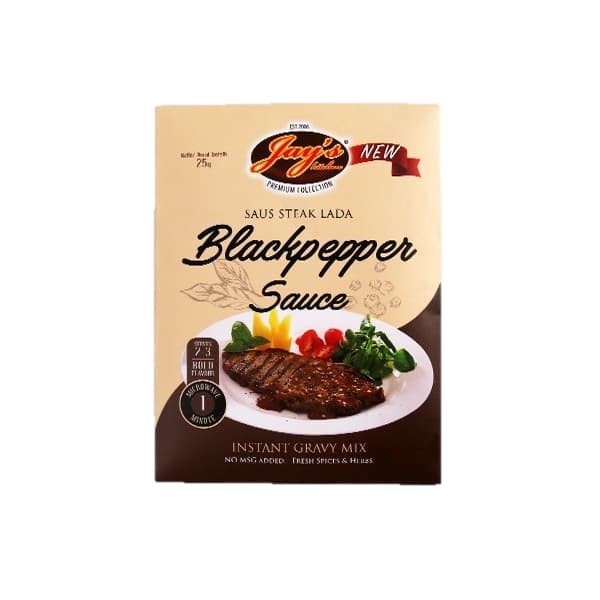 

Saos saus lada hitam steak ayam blackpepper blackpaper Jays Instant Gravy Mix sauce 25Gr