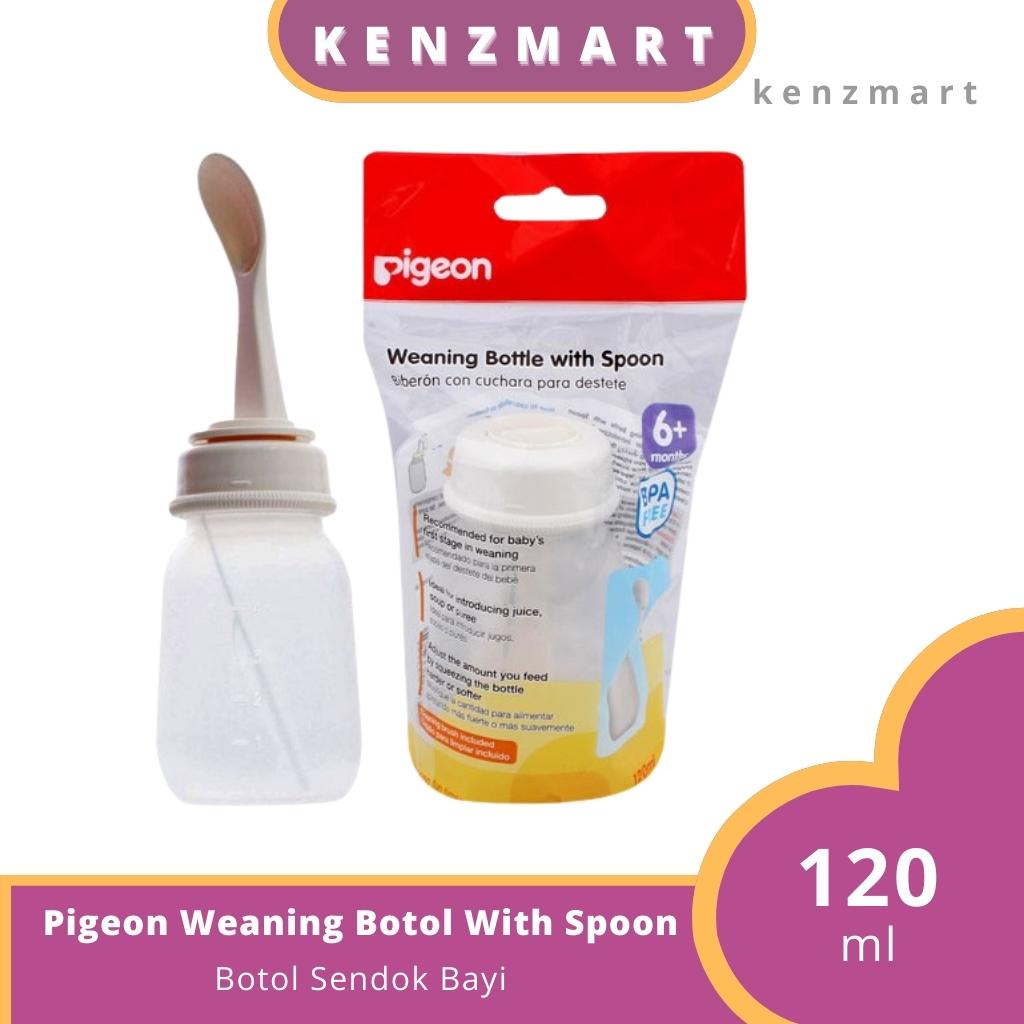 PIGEON - WEANING BOTTLE WITH SPOON 120 ML / BOTOL SENDOK /FOOD FEEDER