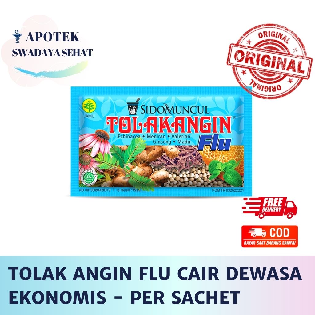 Tolak Angin Flu 15 ML Cair Dewasa Sachet - Obat Herbal Flu