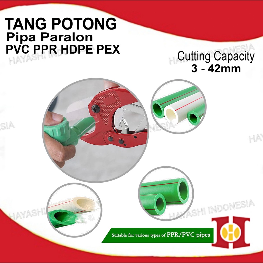 Gunting Pipa Alat Tang Potong Pipe Cutter PVC PPR HDPE PEX Paralon