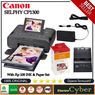 Canon SELPHY CP1300 Compact Photo Printer | Canon Paper RP 108 Tinta Paper Canon Selphy CP820 CP910 CP1000 CP1200 CP1300