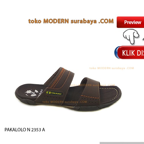 PAKALOLO N 2353 A sendal pria flat casual flip flop kulit