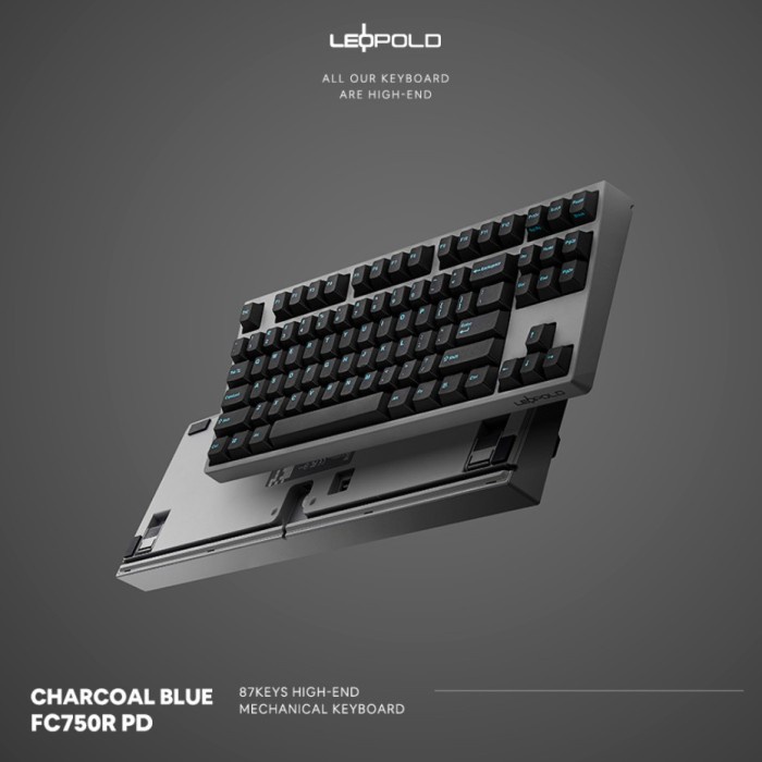 LEOPOLD FC750R PD CHARCOAL BLUE CHERRY MX BLUE FC750RC/EBBPD