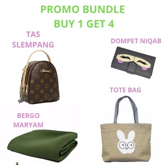 PROMO BUNDLE BUY 1 GET 4/Tas Slempang Wanita/dompet wanita/tote bag wanita