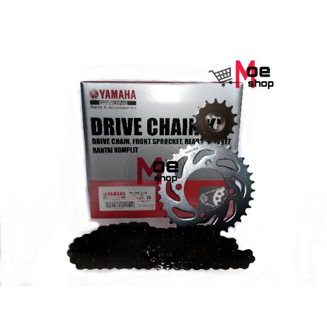 Drive Chain Kit Gear Gir Rantai Paket Vega R New 2006 Asli Yamaha Orisinil 3S0-W001A-10 Ori Original