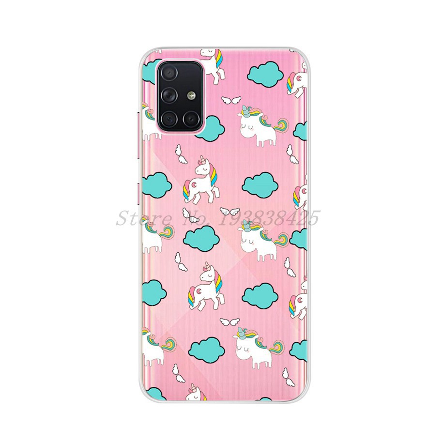 Samsung Galaxy A71 A51 Phone Case Cute Cat Butterfly Cartoon Silicone Casing Samsung A 71 51 Shockproof Bumper Cover-802