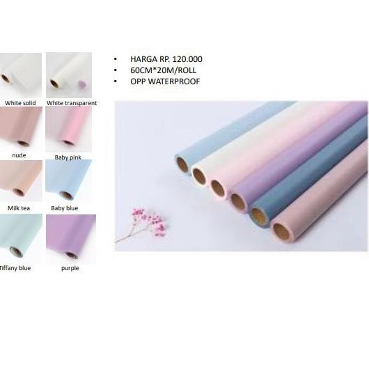 

➯ Kertas Bunga /20m color cellophane opp roll/kertas bunga buket grosir/wrapping paper ➻