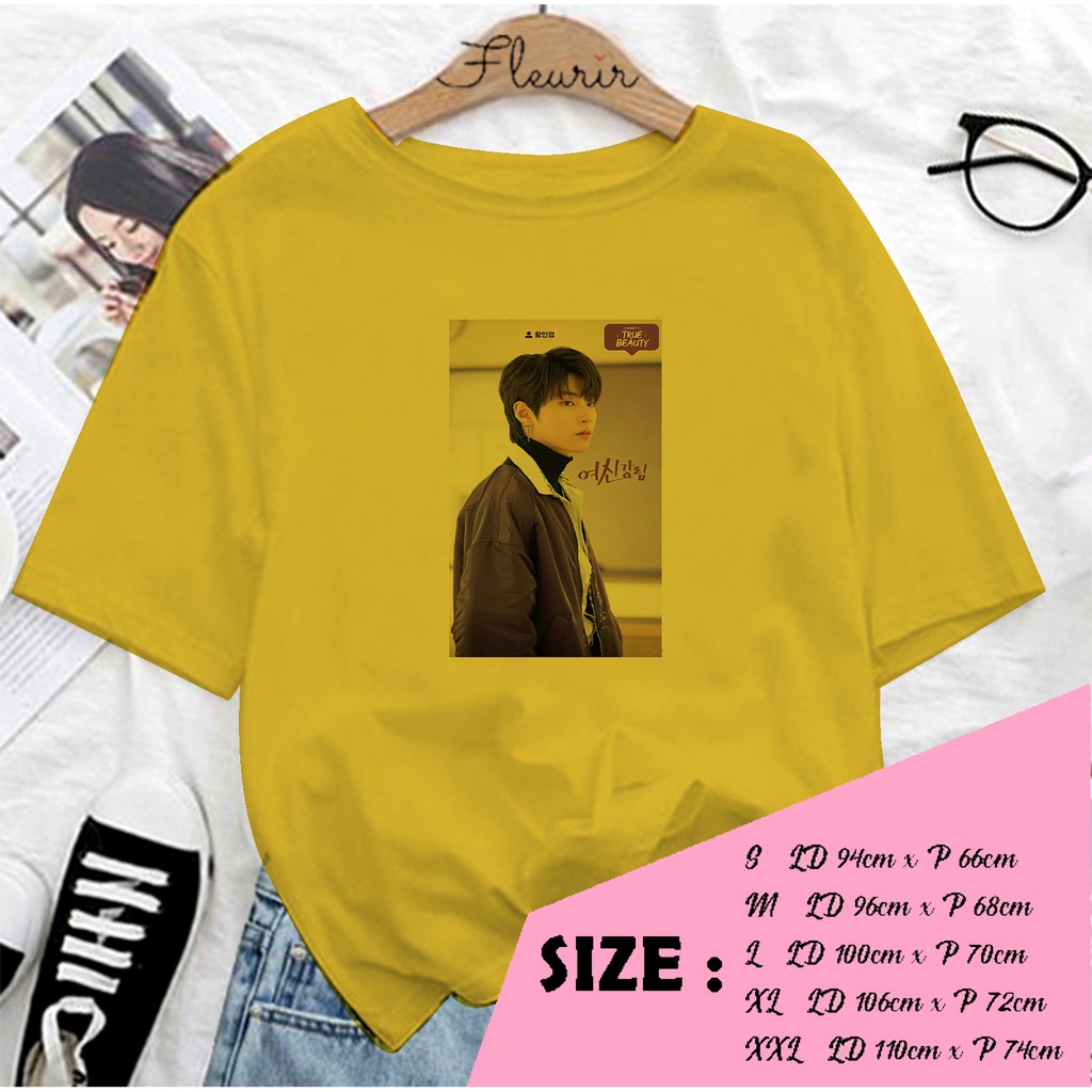 FLEURIR - KAOS OVERSIZE HWANG IN YEOP TRUEBEUATY KATUN KAOS WANITA DEWASA TUMBLR TEE UNISEX JUMBO