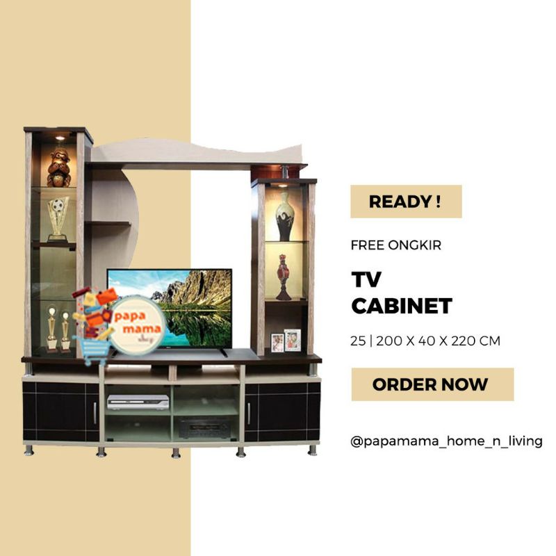 BUFFET TV Murah - Lemari TV 4 Pintu Serbaguna Lemari Buffet - Buffet TV Jumbo - Meja TV TB 25