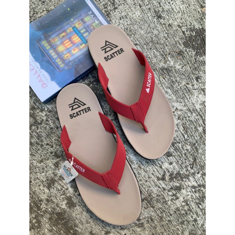 SCATTER//Sandal Pria Dewasa Terbaru/Sandal Pria Remaja Kasual Trendy Kekinian Original