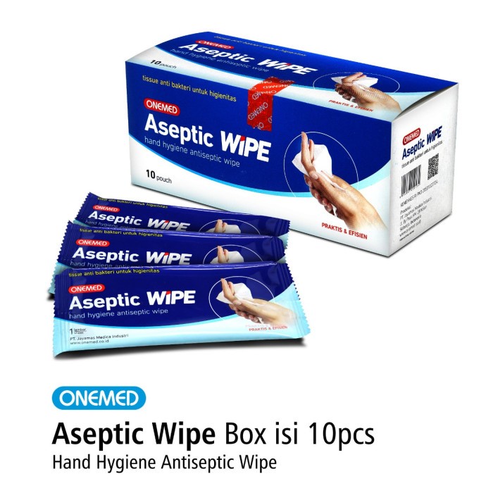 Aseptic Wipe Tissue Antiseptik Steril Wipe Onemed Box isi 10 pcs OJB