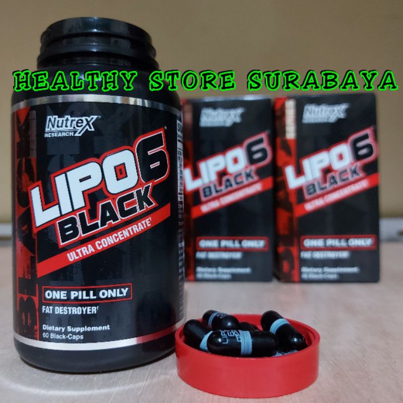 NUTREX LIPO6 BLACK ULTRA CONCENTRATE 60KAPSUL FAT BURNER LIPOSIX BUC 60CAPS PEMBAKAR LEMAK LIPO 6 60