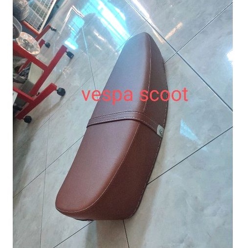 jok panjang vespa px super sprint vbb warna coklat