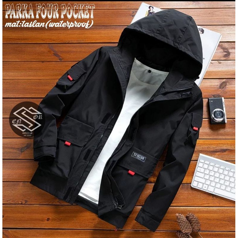 Jaket parka pria four pocket sensor terbaru original / jaket parka pria sensor terbaru