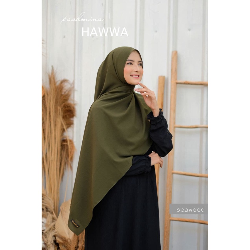 Riskirich Hawwa Hijab Vol 2.0 Jilbab Pashmina Polos Premium / Pashmina Jahit Tepi Rapih