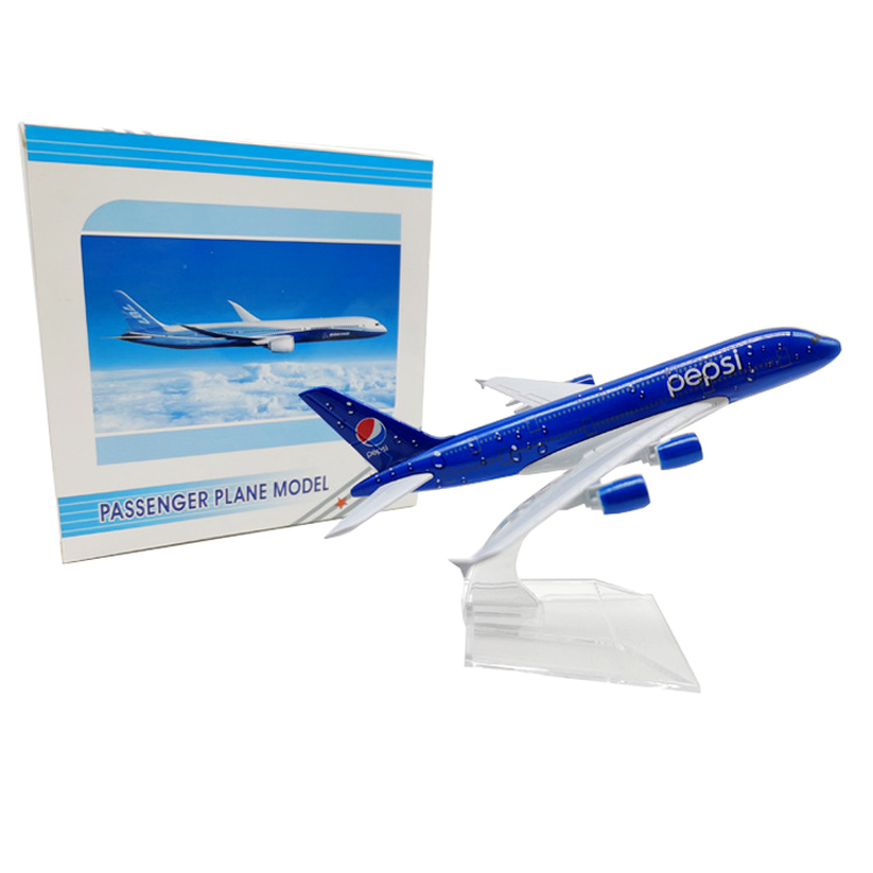 Model Pesawat Airbus 380 PEPSI A380 Bahan Metal Ukuran 16CM