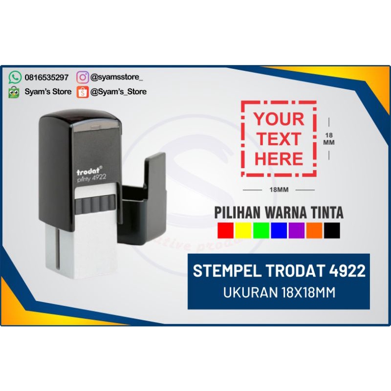 

Stempel TRODAT 4922, stempel kotak, stempel warna, logo, dll