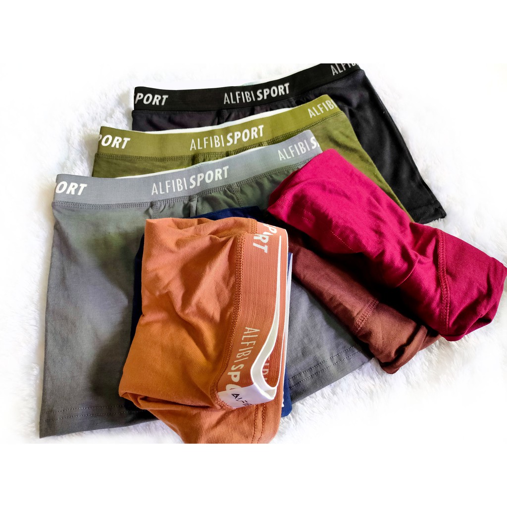 CD Celana Dalam Boxer Kolor Pria ALFIBI SPORT Bahan Spandex KATUN - PREMIUM Grosir Boxer Termurah Indonesia