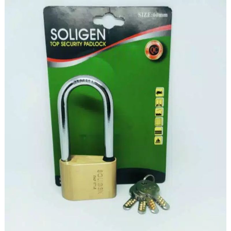 SOLIGEN Gembok PER PANJANG 40mm 50mm 60mm Computer Key - Gembok Pagar-GEMBOK MOTOR Dll